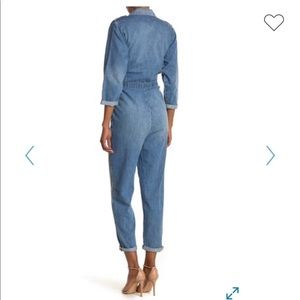FRAME Military Double Breasted Denim Jumpsuit M